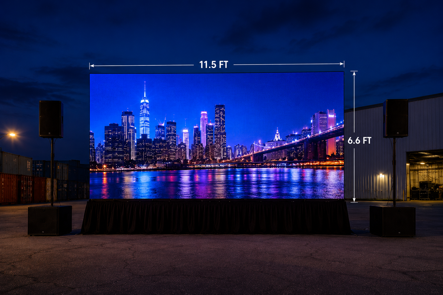 Outdoor 11.5' × 6.6' LED Screen Package (P3.9)