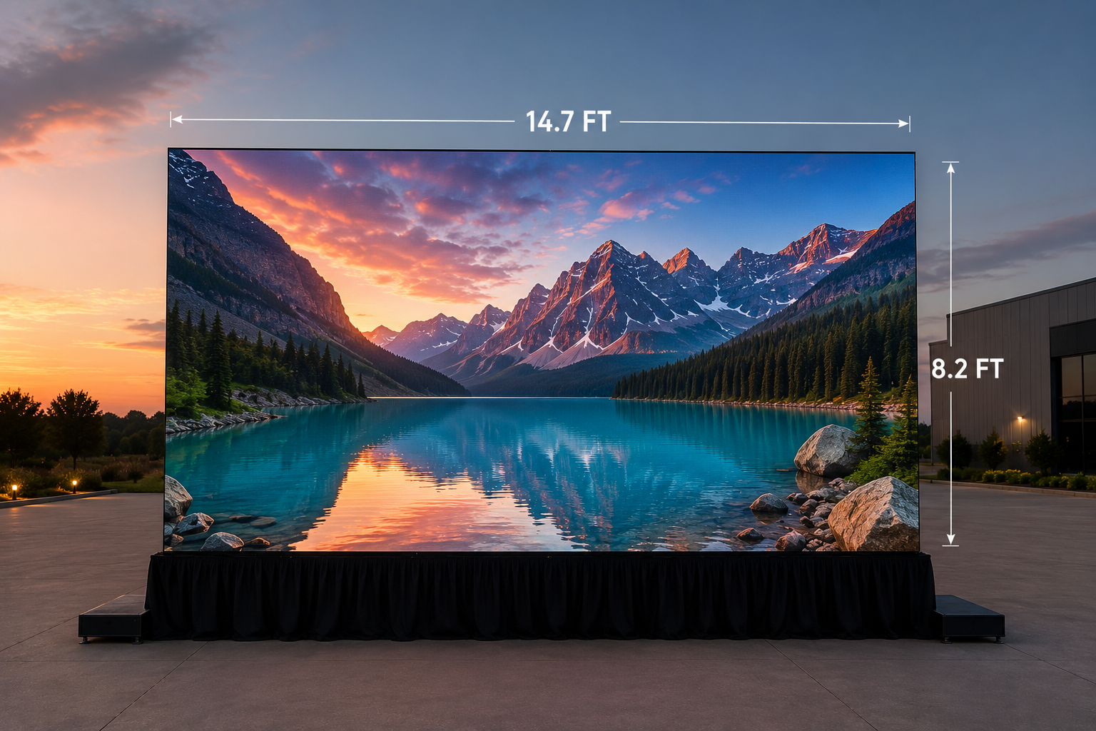 14.7' × 8.2' Outdoor LED Screen Package (P3.9)