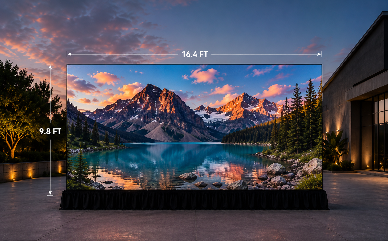 16.4' × 9.8' Outdoor LED Screen Package (P3.9)